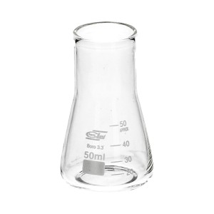 Kolba stożkowa szklana 50 ml szeroka szyja - Chemland