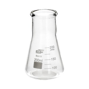 Kolba stożkowa szklana 200 ml szeroka szyja - Chemland