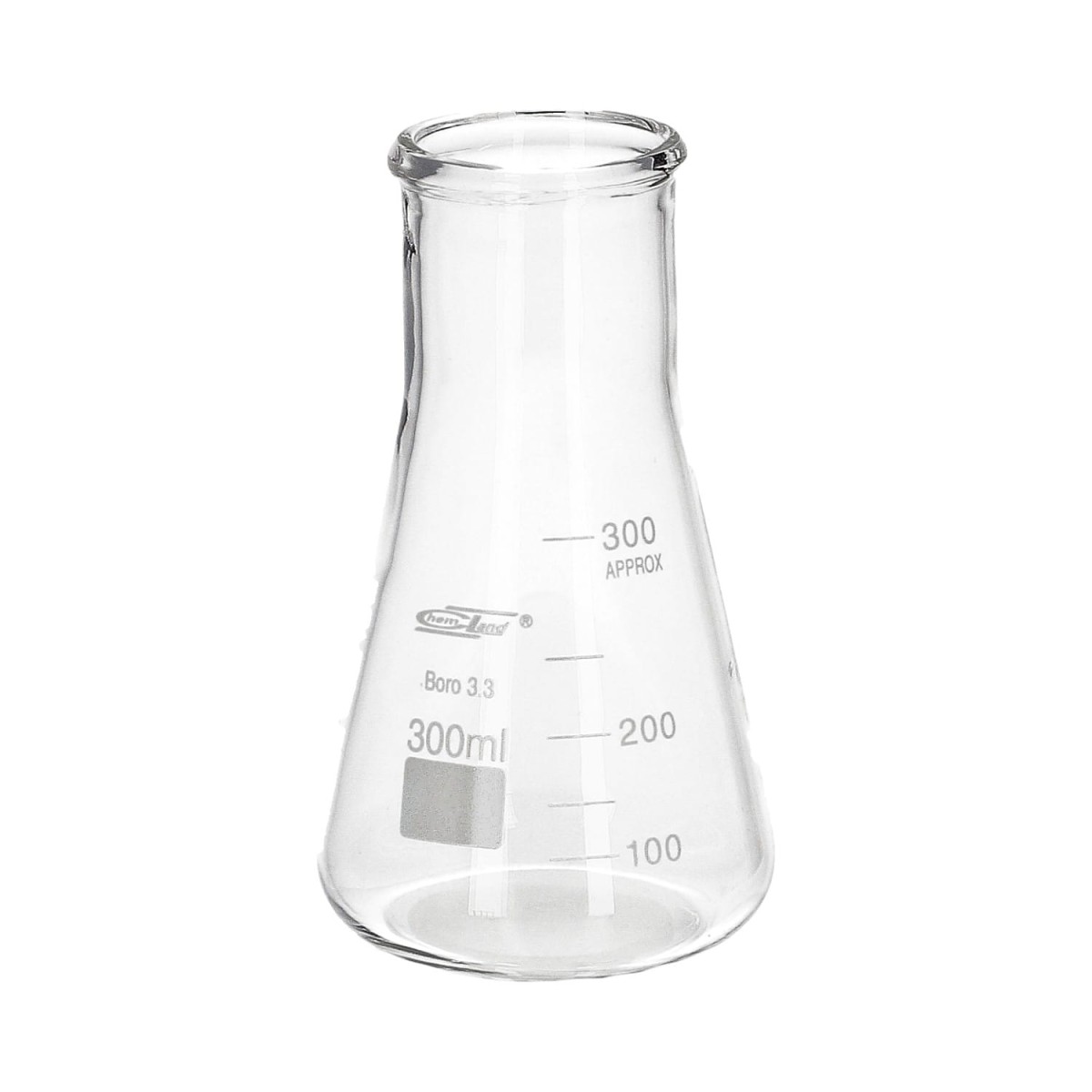 Kolba stożkowa szklana 300 ml szeroka szyja - Chemland