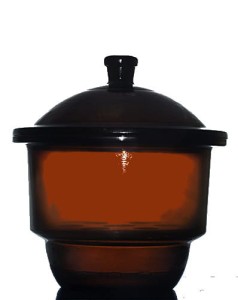 Eksykator szklany fi 150 mm bez tubusa oranżowy