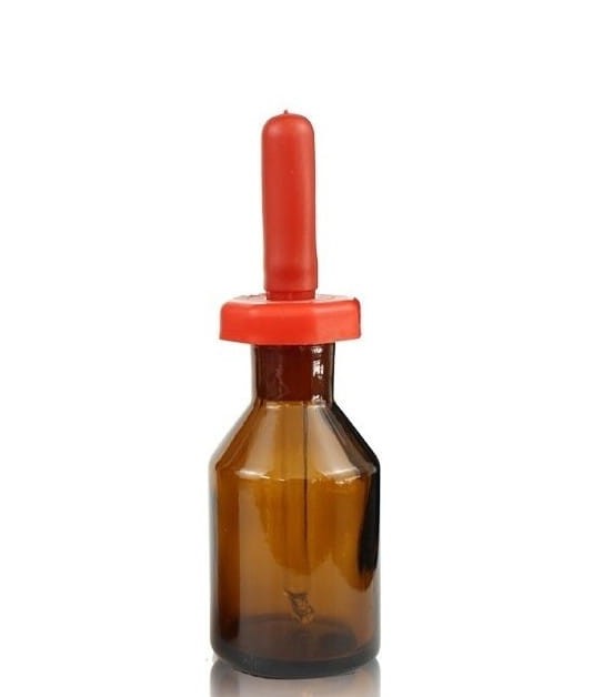 Butelka 125 ml z kroplomierzem oranż