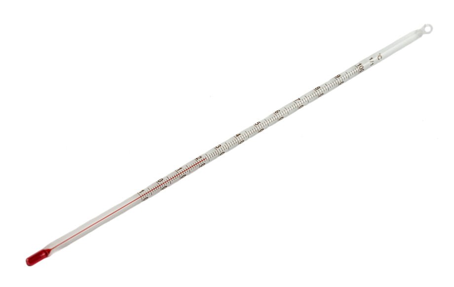 Termometr bagietkowy szklany bezrtęciowy 0 +150°C