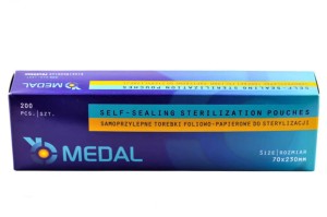 Torebki do sterylizacji MEDAL 70 x 230 mm 200 szt.
