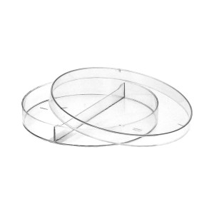 Szalki Petriego plastikowe PS 90 x 14 mm dwukomorowe wentylowane 25 szt. sterylne - BIOSPACE