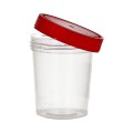 Pojemnik na mocz 125 ml z nakrętką czerwoną STERYLNY