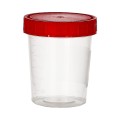 Pojemnik na mocz 125 ml z nakrętką czerwoną STERYLNY