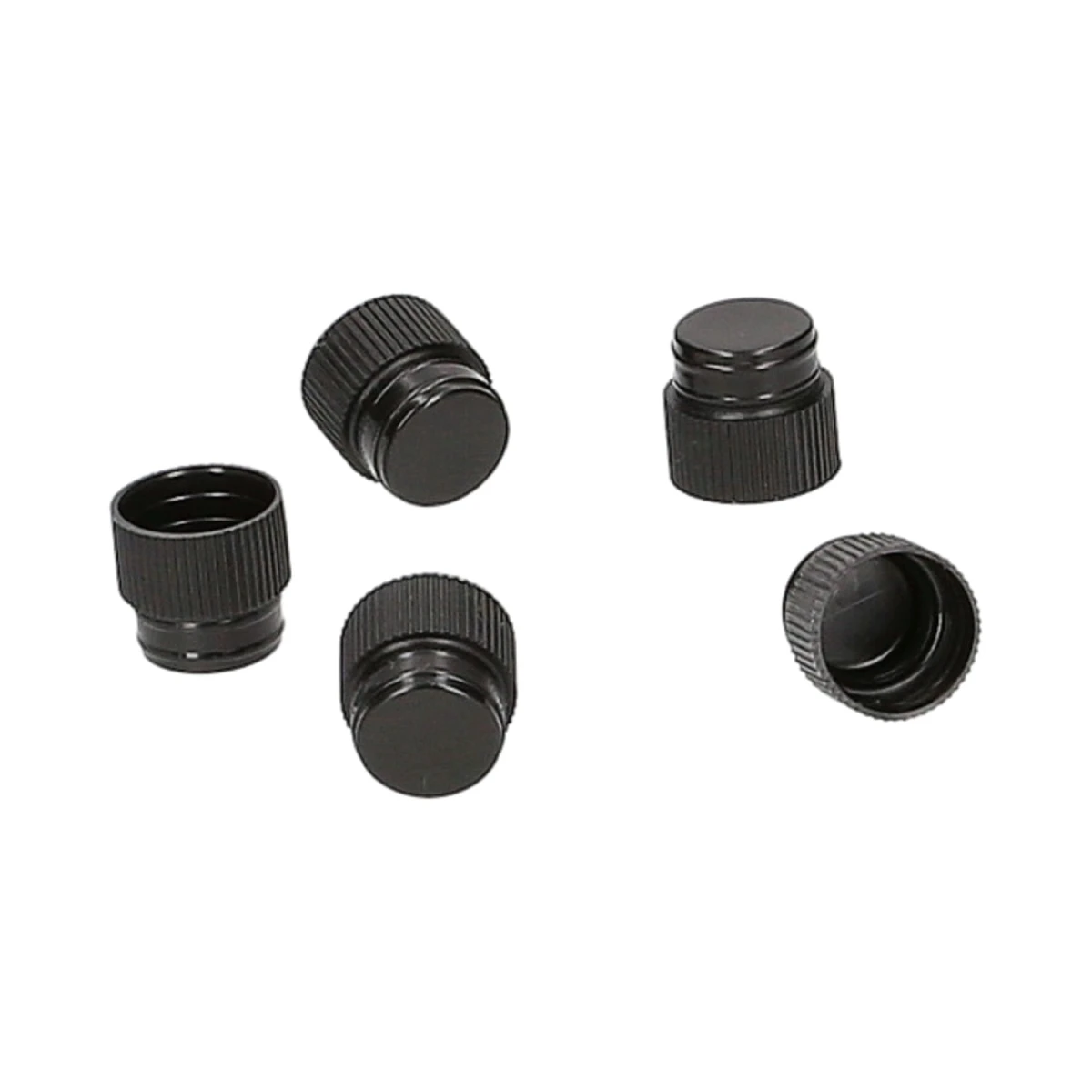 Korek PE gładki do probówek 16 mm czarny 250 szt.