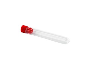 Probówki plastikowe PS 16x100 mm z korkiem czerwonym, okrągłodenne, 10 ml, 250 szt.