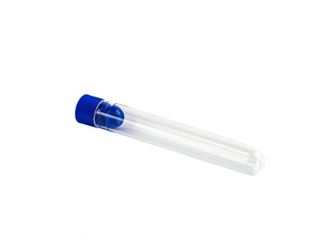Probówki plastikowe PS 16x100 mm z korkiem niebieskim, okrągłodenne, 10 ml, 250 szt.