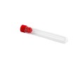 Probówki plastikowe PS 16x65 mm z korkiem czerwonym, okrągłodenne, 5 ml, 500 szt.