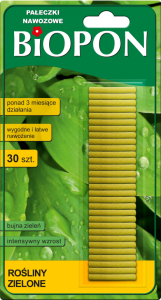 Pałeczki nawozowe do roślin zielonych 30 szt. BIOPON