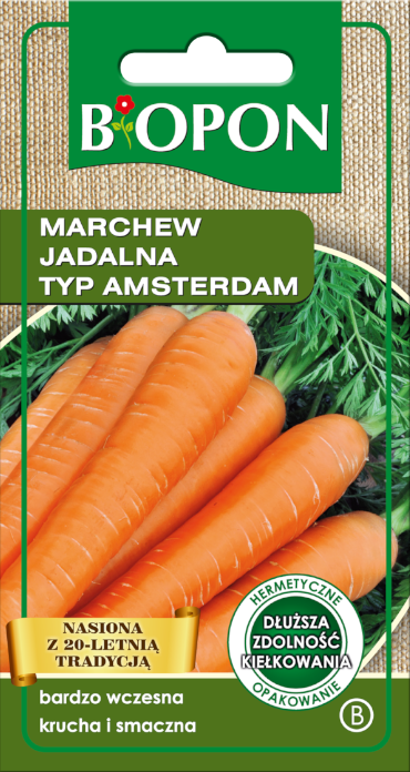 Marchew jadalna Amsterdam - nasiona 4 g BIOPON