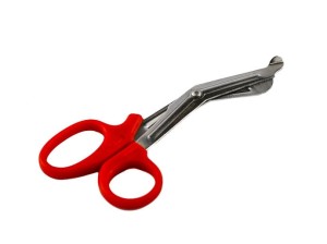 Nożyczki opatrunkowe do bandaży 14 cm czerwone