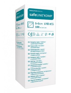 Kompres z gazy niejałowy 5x5 cm, 17N 8W