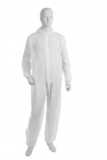 Kombinezon ochronny z włókniny biały, rozm. L