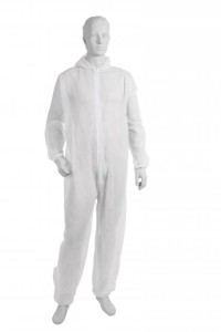 Kombinezon ochronny z włókniny biały, rozm. XXL