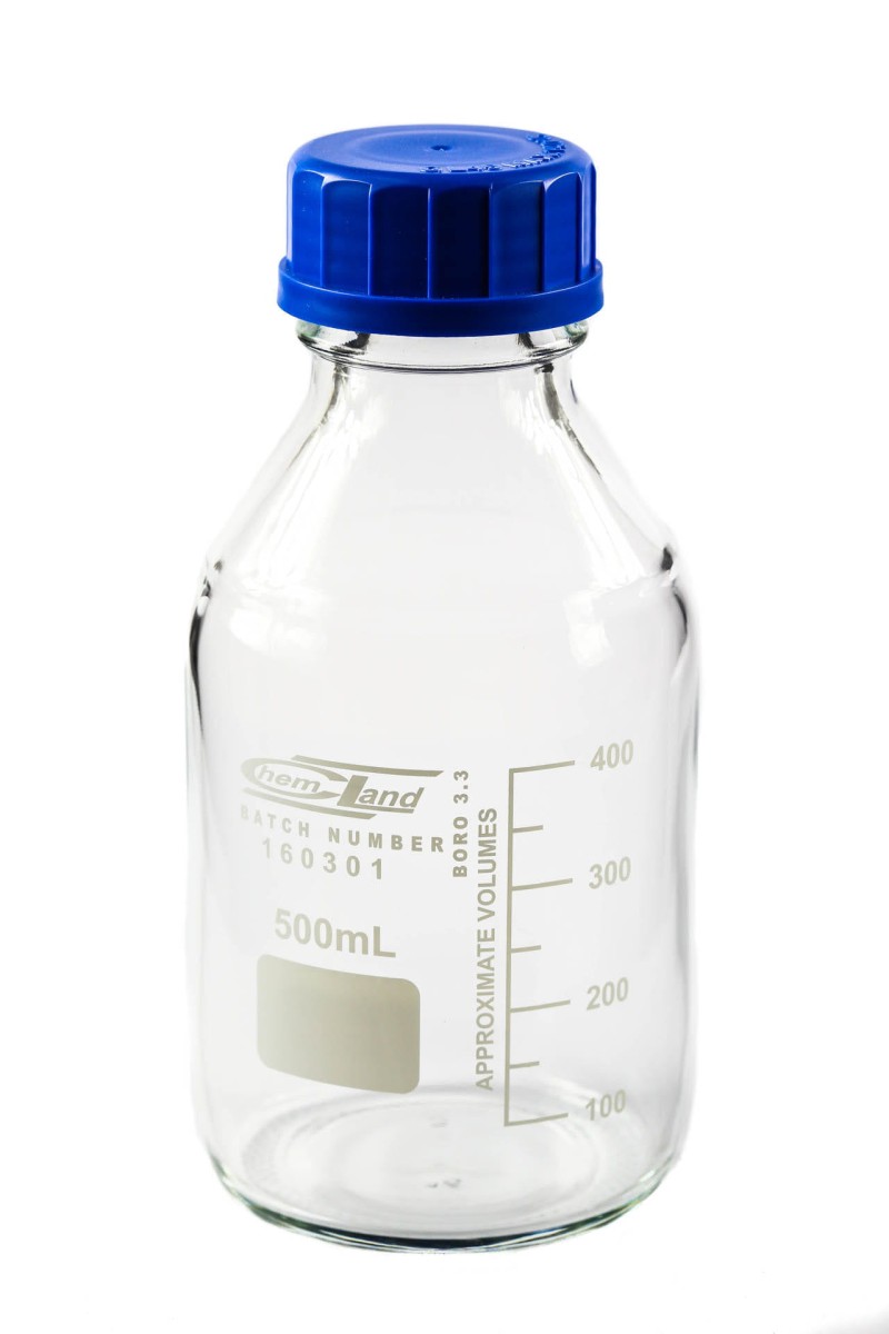 Butelka z niebieską nakrętką 500 ml