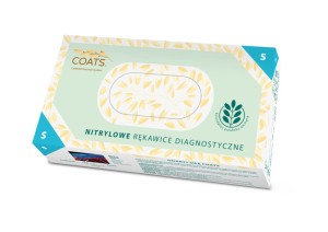 Rękawice nitrylowe z wyciągiem z owsa DOMAN COATS- rozmiar S 100 szt.