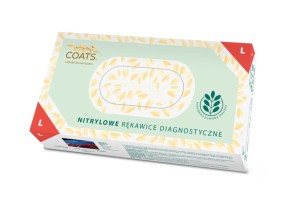 Rękawice nitrylowe z wyciągiem z owsa DOMAN COATS- rozmiar L 100 szt.
