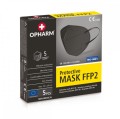 Maski ochronne FFP2 z gumką 5 szt. czarne