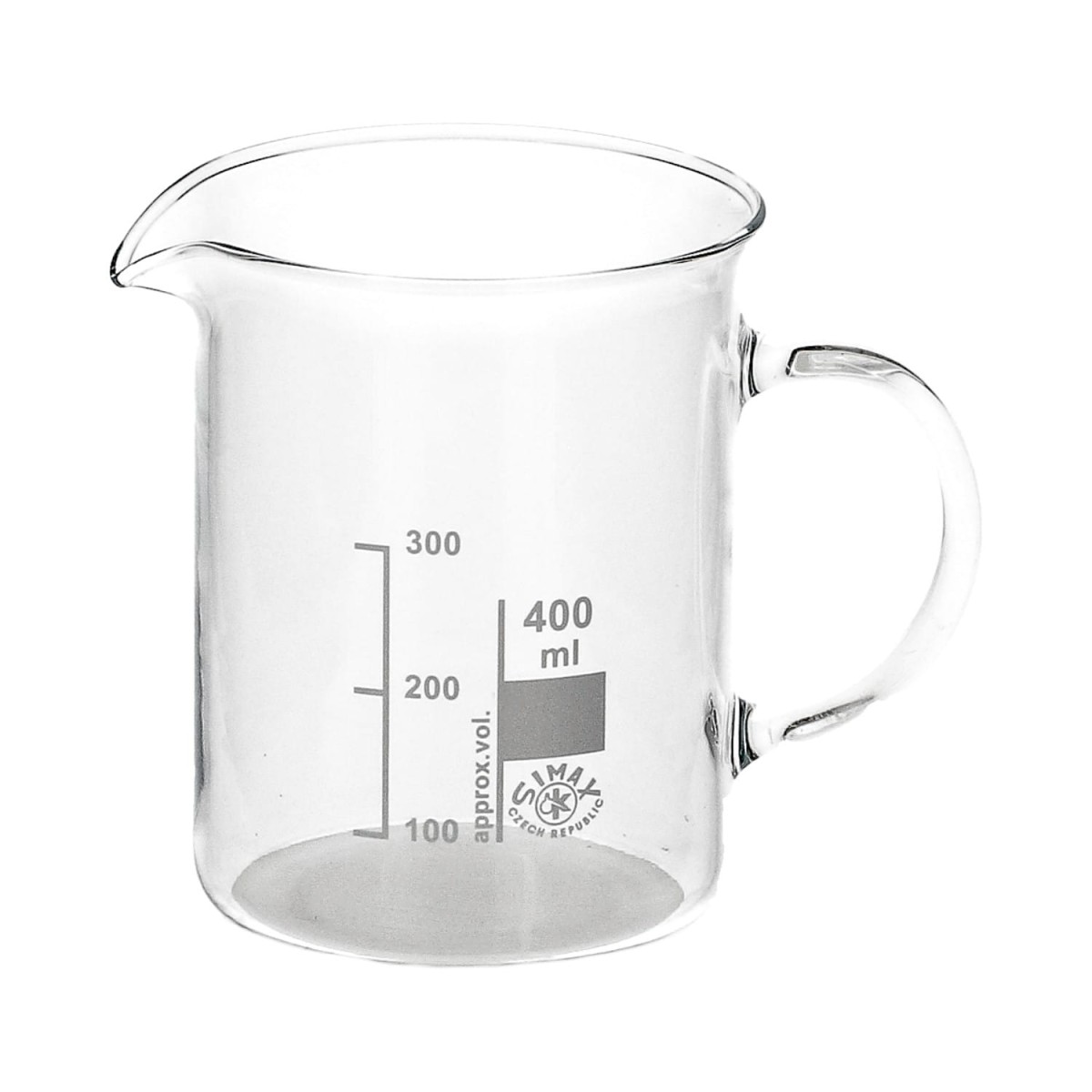 Zlewka szklana 400 ml z uchem SIMAX
