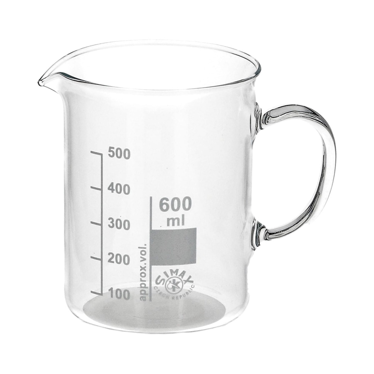 Zlewka szklana 600 ml z uchem SIMAX