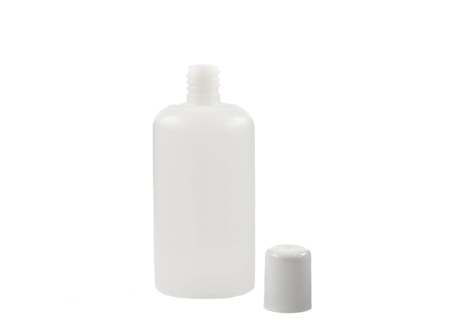 Butelka HDPE 150 ml z nakrętką białą