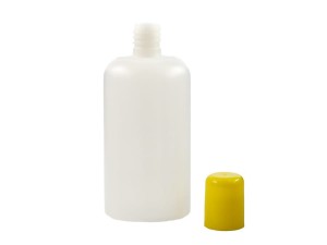 Butelka HDPE 150 ml z nakrętką żółtą