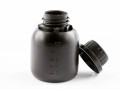 Butelka HDPE 100 ml czarna z nakrętką z plombą