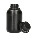 Butelka HDPE 150 ml czarna z nakrętką z plombą
