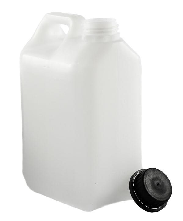 Kanister HDPE 5L + nakrętka z plombą czarna