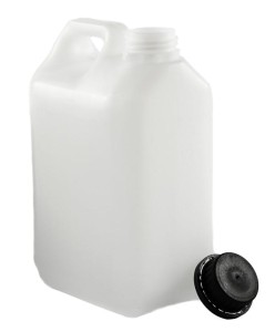 Kanister HDPE 5L + nakrętka z plombą czarna