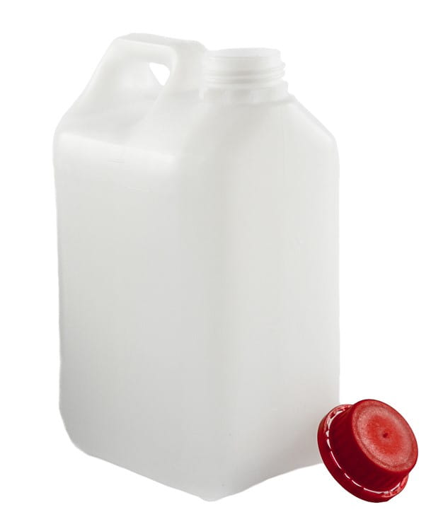 Kanister HDPE 5L + nakrętka z plombą czerwona