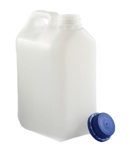 Kanister HDPE 5L + nakrętka z plombą niebieska
