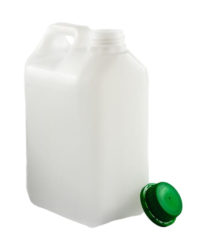 Kanister HDPE 5L + nakrętka z plombą zielona