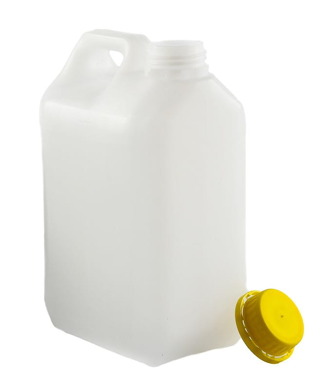 Kanister HDPE 5L + nakrętka z plombą żółta
