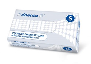 Rękawice nitrylowe białe S 100 szt.