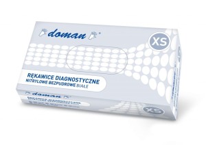 Rękawice nitrylowe białe XS 100 szt.