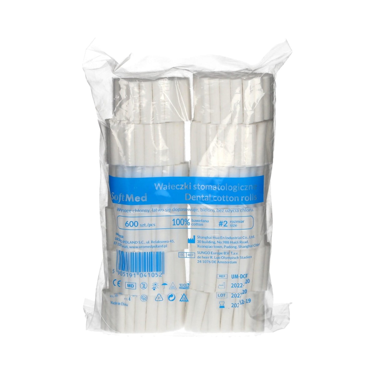 Wałeczki stomatologiczne bawełniane 600 szt.