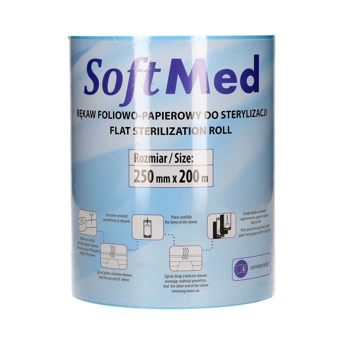 Rękaw do sterylizacji 25 cm x 200 m