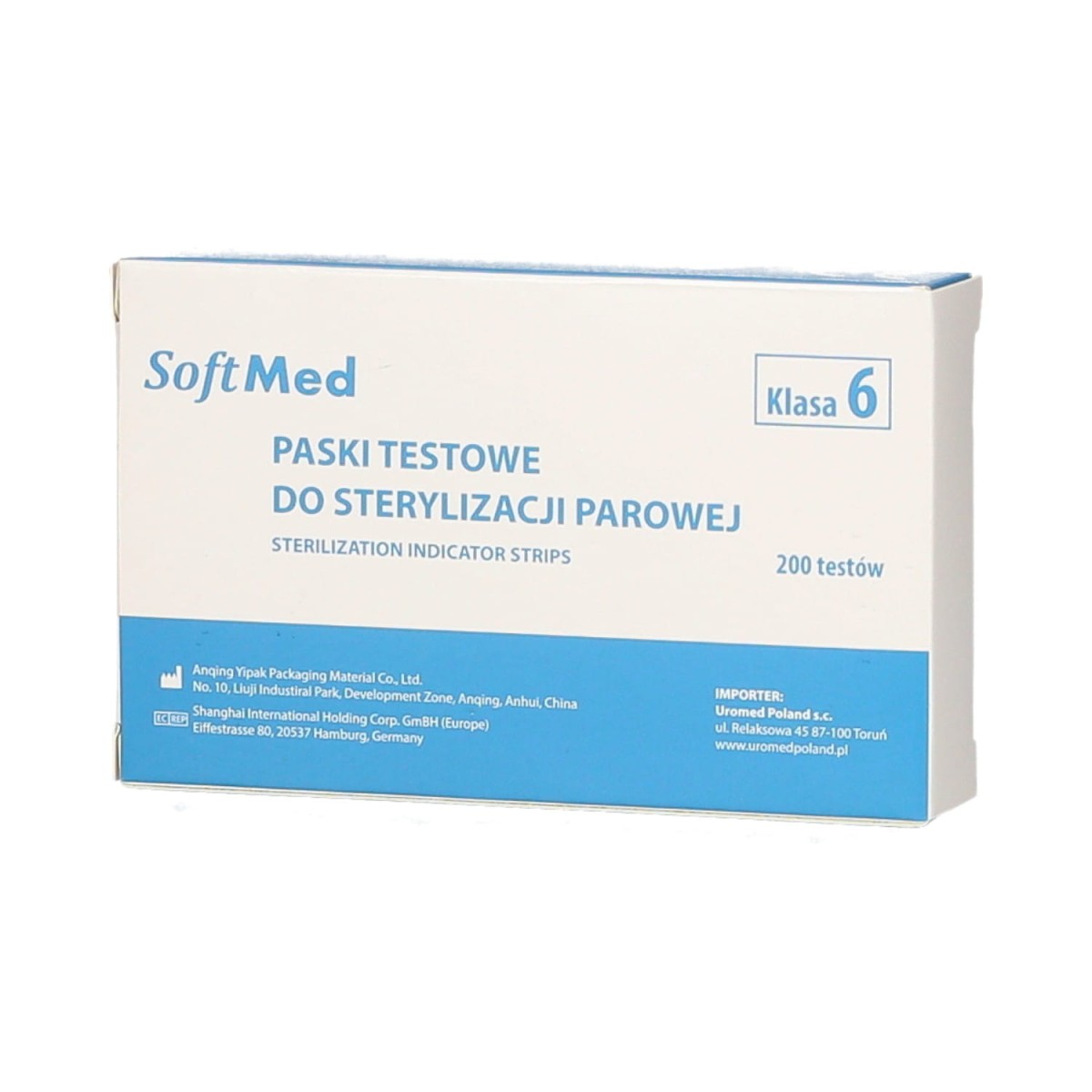 Paski testowe do sterylizacji parowej 200 szt. Klasa 6