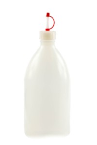 Kroplomierz LDPE 1000 ml z czerwoną nasadką