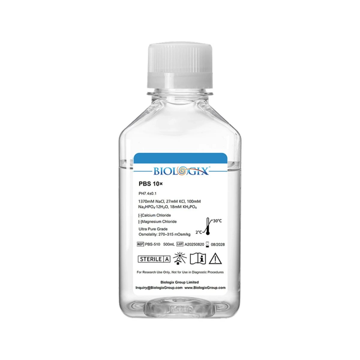 Bufor-PBS-(10×),-pH 7.4,-sterylny,-500-ml-BIOLOGIX