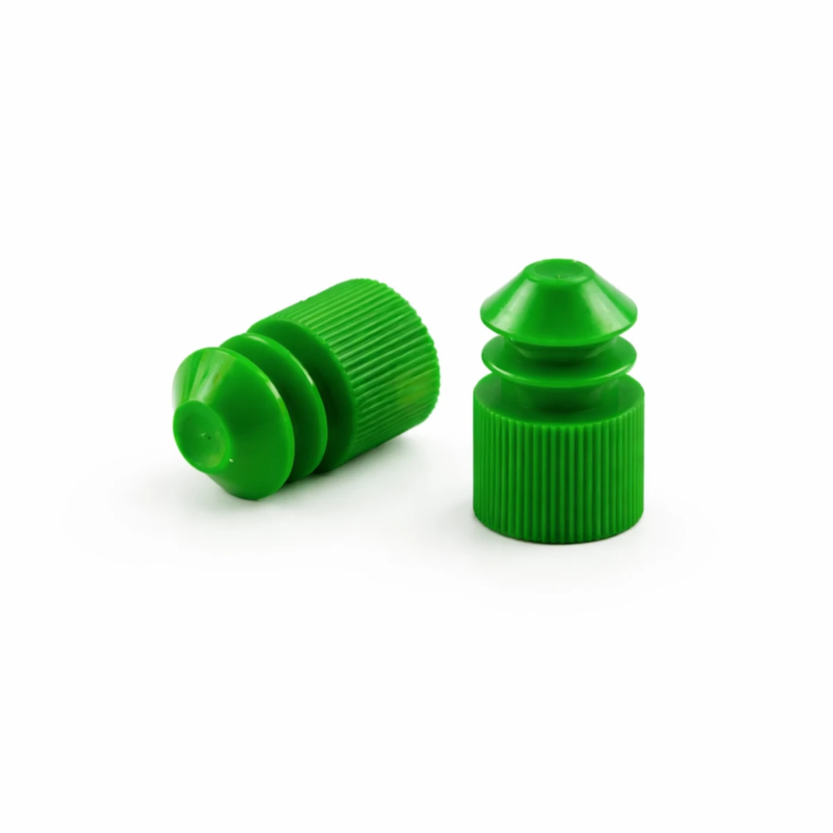 Korek-PE-karbowany-do-probówek-12-mm-zielony