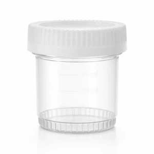 Pojemnik PP na próbki 80 ml z nakrętką sterylny